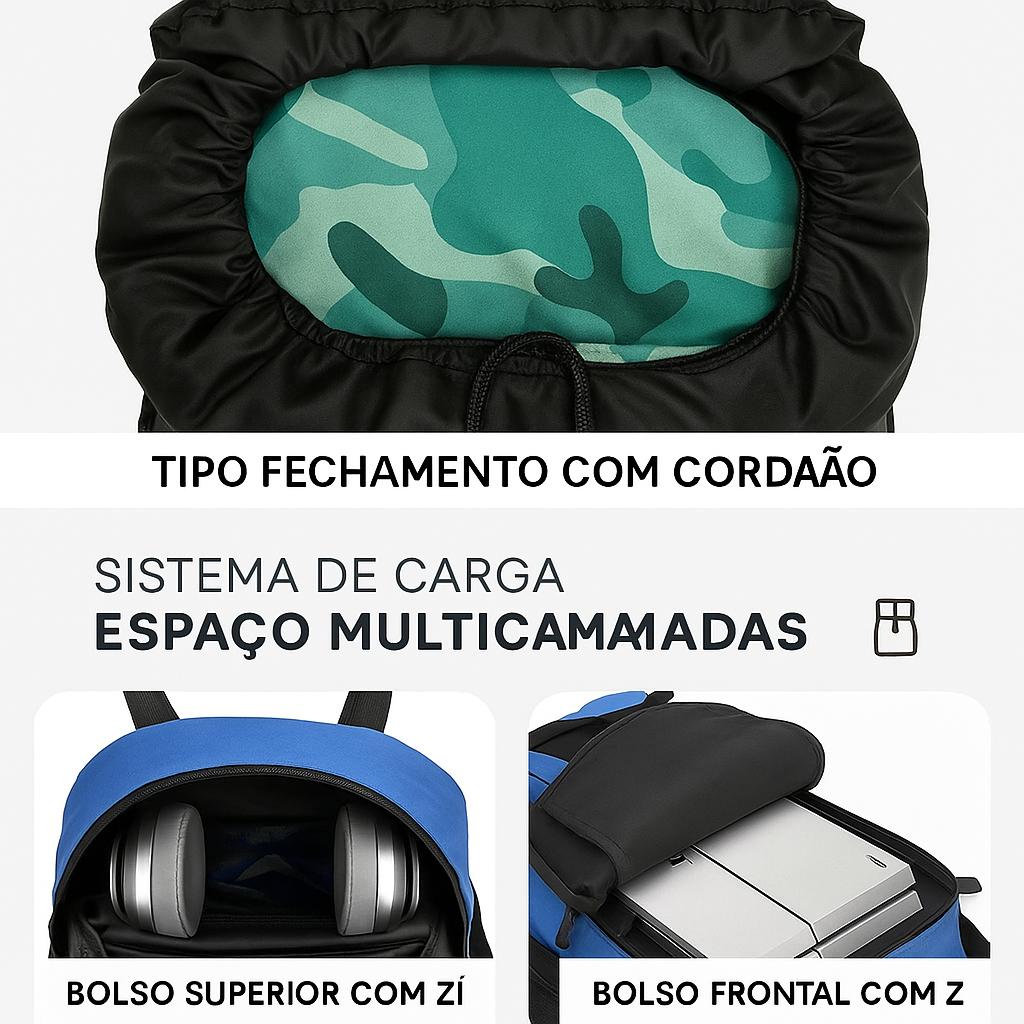 Mochila de Trilha 90L Impermeável com Capa de Chuva