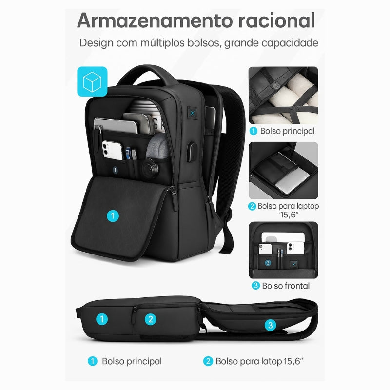 Mochila para Notebook Impermeável Executiva