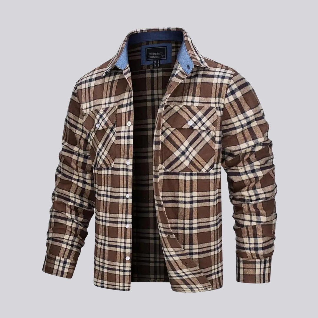 Camisa Xadrez Masculina Estilo Lenhador Inverno
